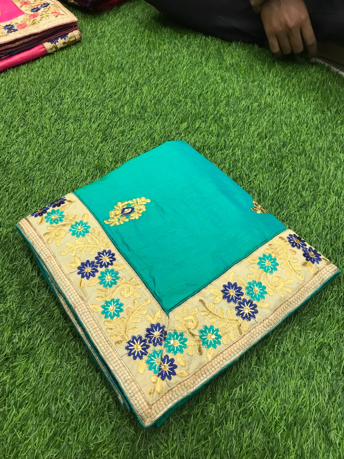 404 SBP Embroidery Double Colour Sarees Silk Catalog